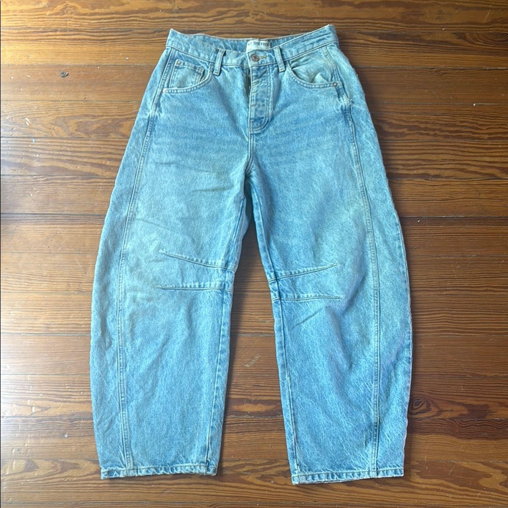 Free People mid rise barrel jeans